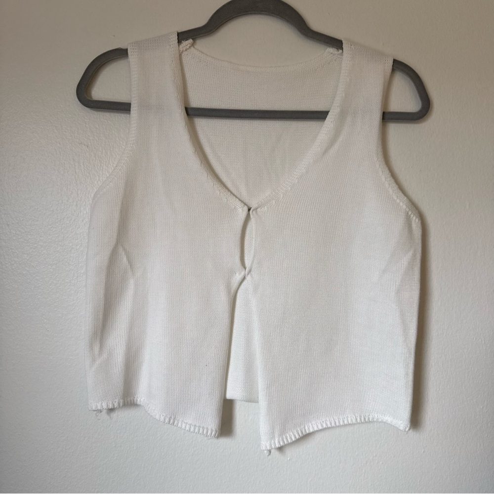Classic White Knit Tank Top - Women's Sleeveless Knit